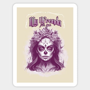 Día de Muertos Chicana Sticker